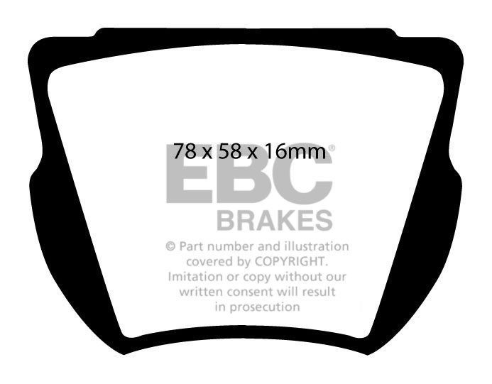 EBC Brakes DAIHATSU Sirion 1.5 2008-.. Remblokken voorzijde gree