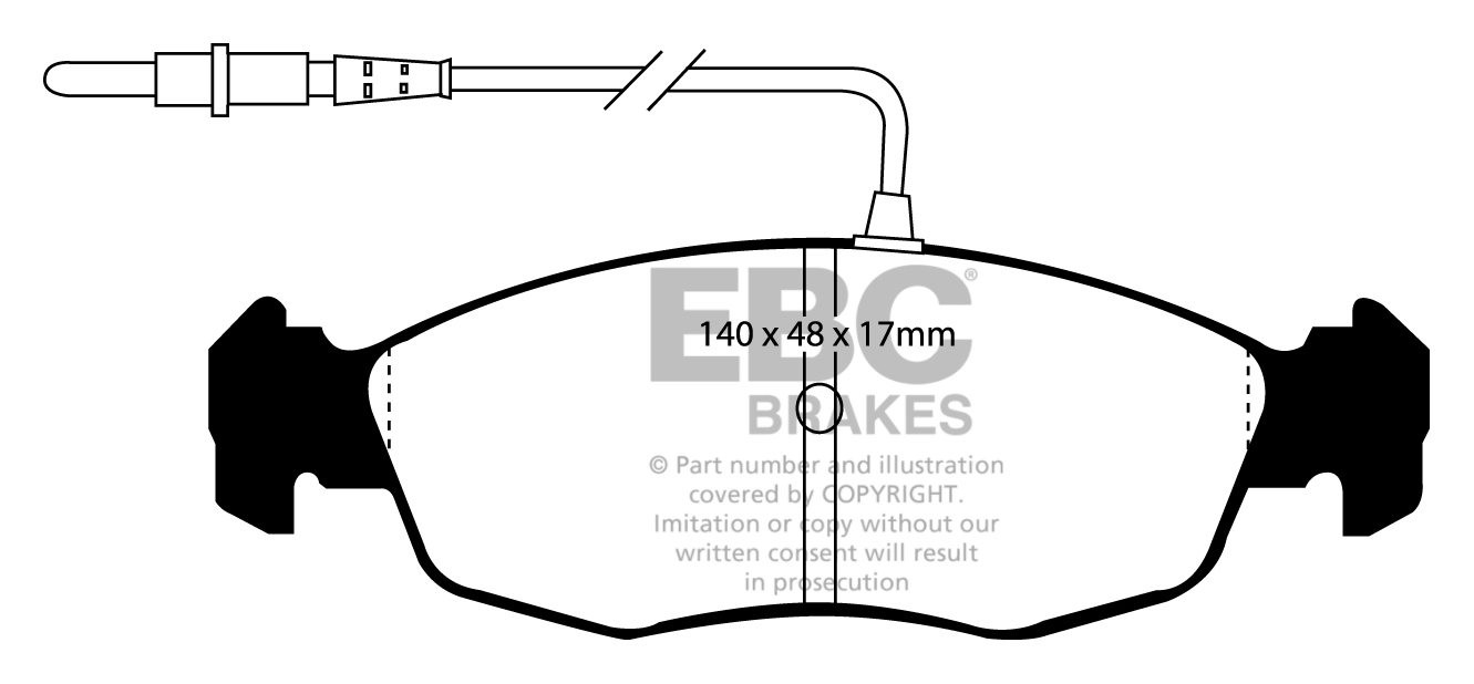 EBC Brakes PEUGEOT 106 1.5 D 96-2003 Remblokken voorzijde greens
