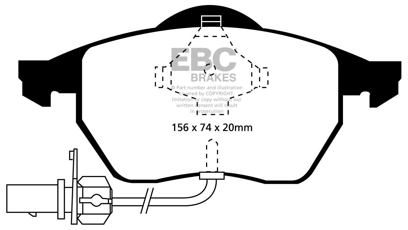 EBC Brakes VW Passat 3B/3BG 2.8 99-2001 Remblokken voorzijde