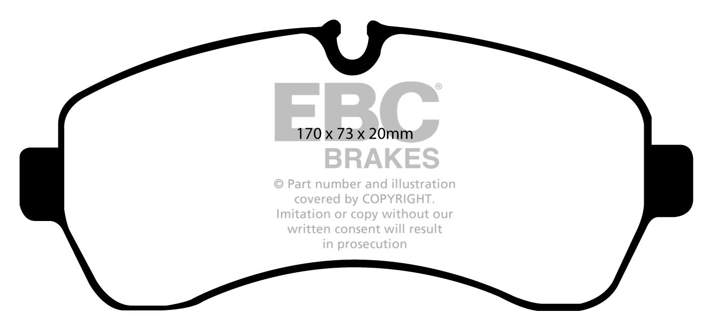 EBC Brakes VW BEDRIJFSWAGEN Crafter 50 2.5 TD 2006-.. Remblokken