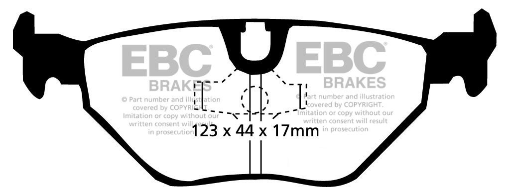 EBC Brakes BMW 525 2.5 (E34) 88-96 Remblokken achterzijde