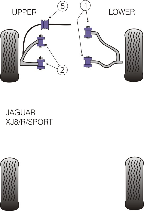 Jaguar (Daimler) XJ8 - R - Sport  Front Upper Wishbone Bush - Po