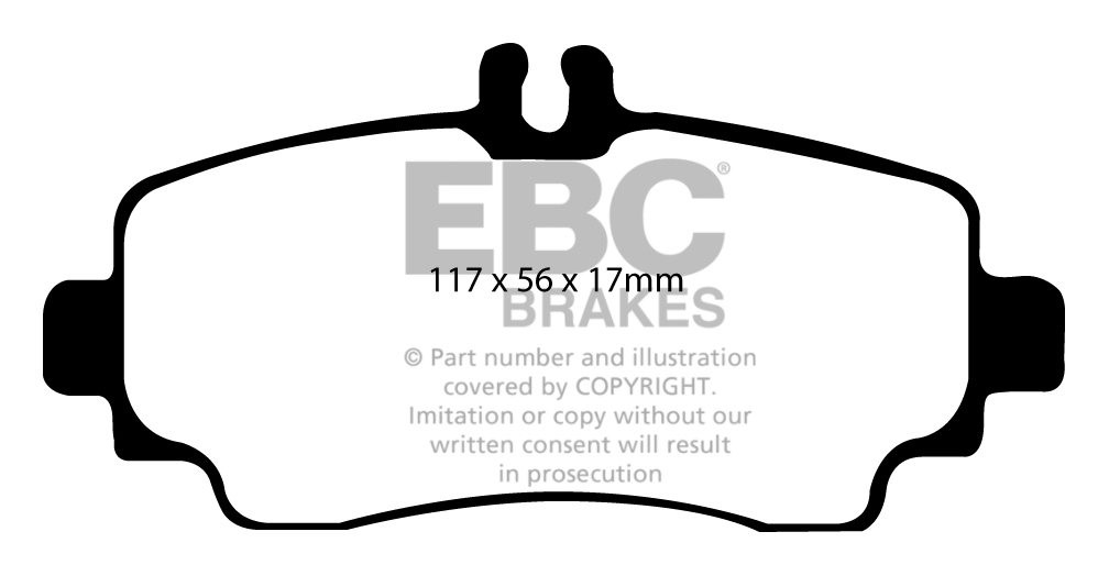 EBC Brakes MERCEDES A-Class (W168) A160 (1.6) 2001-2004 Remblokk
