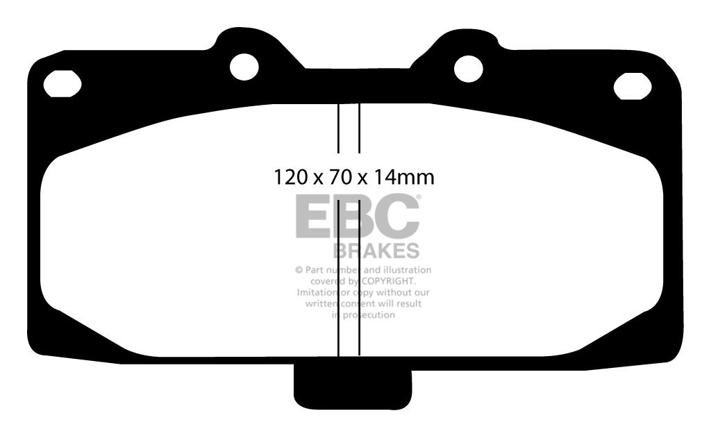 EBC Brakes NISSAN Skyline (R34) 2.5 GT (200) 98-2003 Remblokken