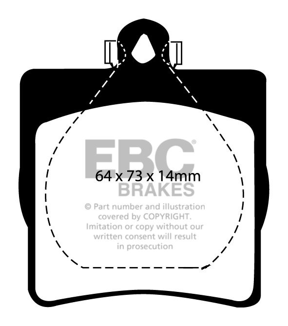EBC Brakes MERCEDES E-Class (W210) E200 D 98-2002 Remblokken ach