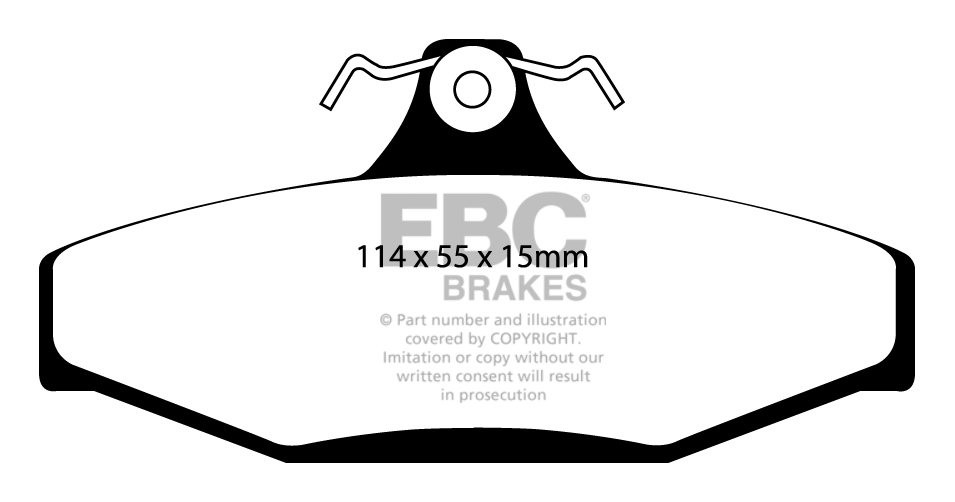 EBC Brakes SSANGYONG Musso 2.9 TD 97-99 Remblokken achterzijde