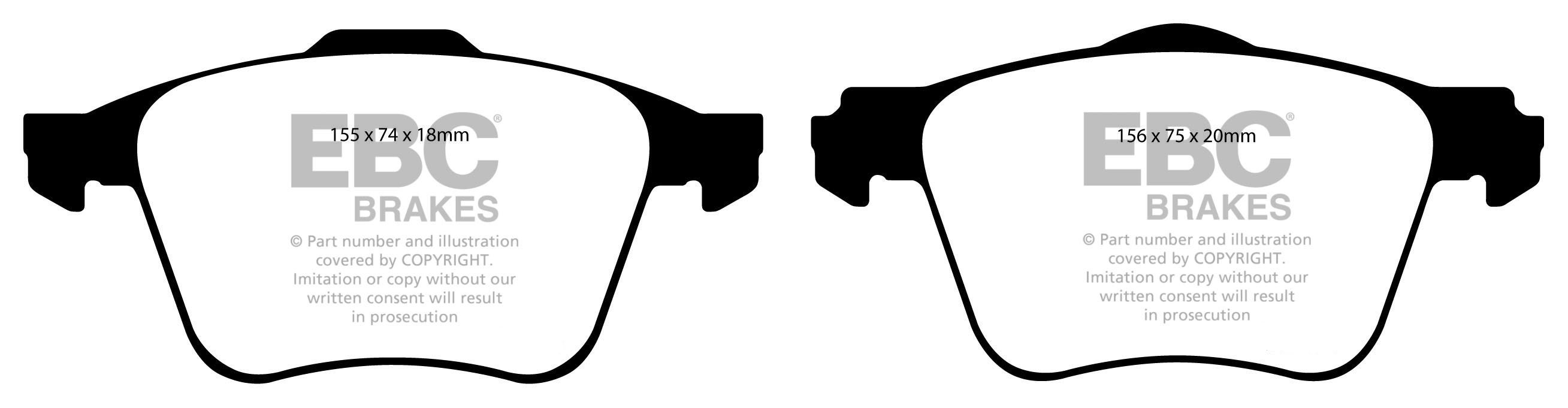 EBC Brakes VOLVO S80 2.4 TD (173) 2009-.. Remblokken voorzijde
