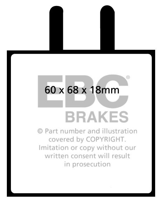 EBC Brakes LAGONDA Rapide 4.0 61-65 Remblokken voorzijde redstuf