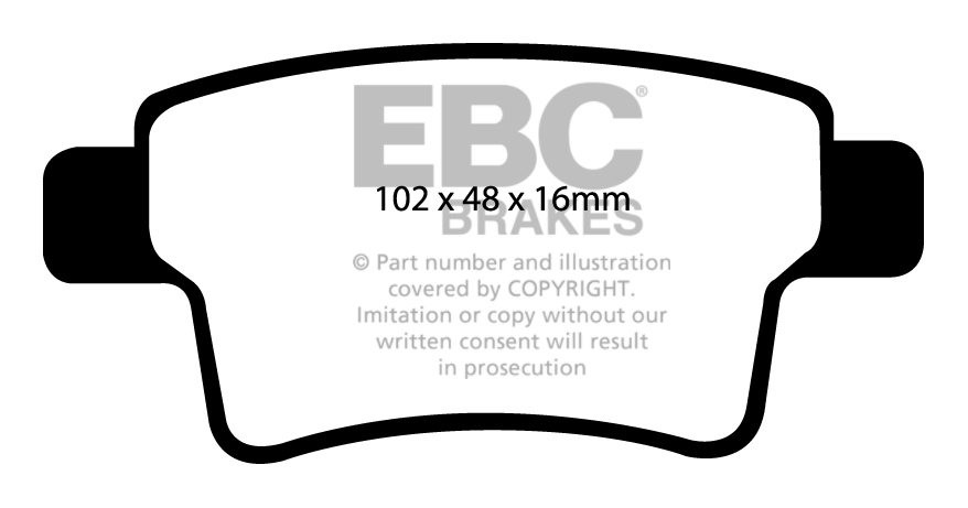EBC Brakes CITROEN C4 Picasso 1.6 Turbo 2008-.. Remblokken achte