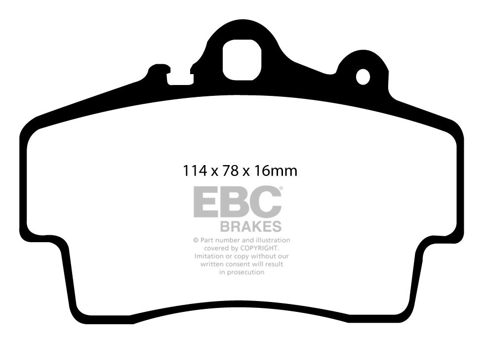 EBC Brakes PORSCHE Cayman (Cast Iron Discs only) 2.7 2005-2006 R