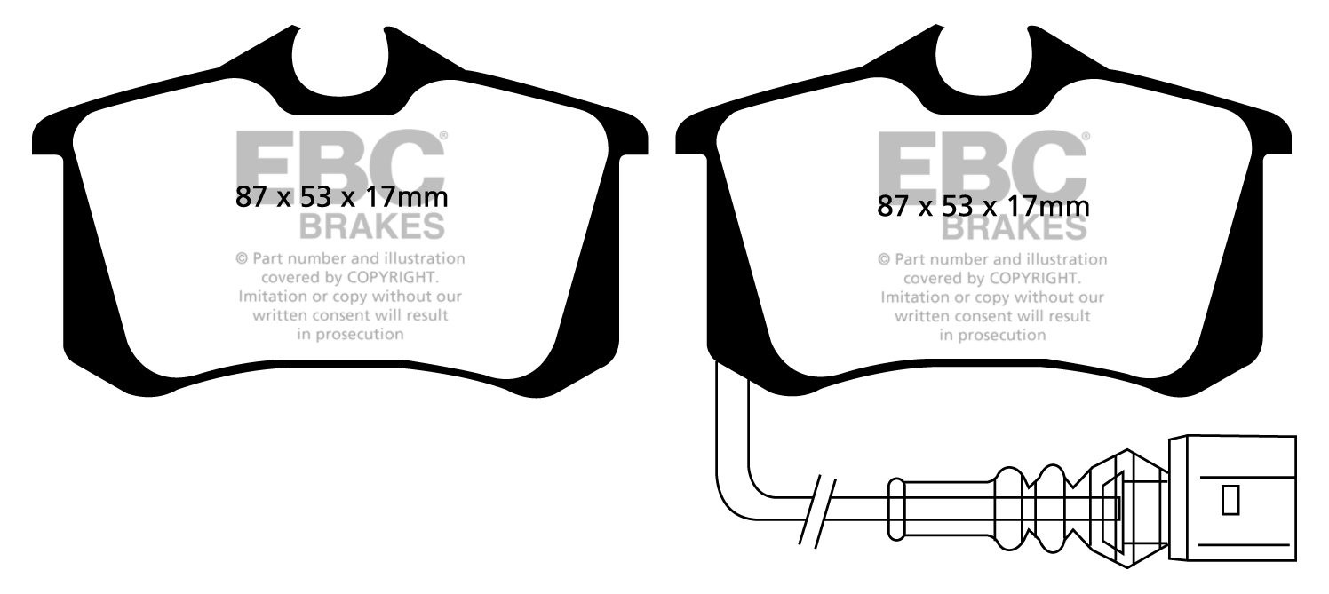 EBC Brakes SKODA Octavia 2.0 2004-.. Remblokken achterzijde