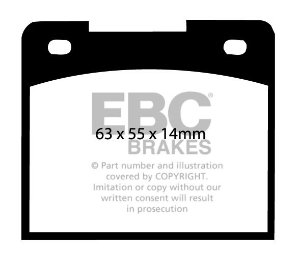EBC Brakes GINETTA G4 1.5 61-69 Remblokken voorzijde greenstuff