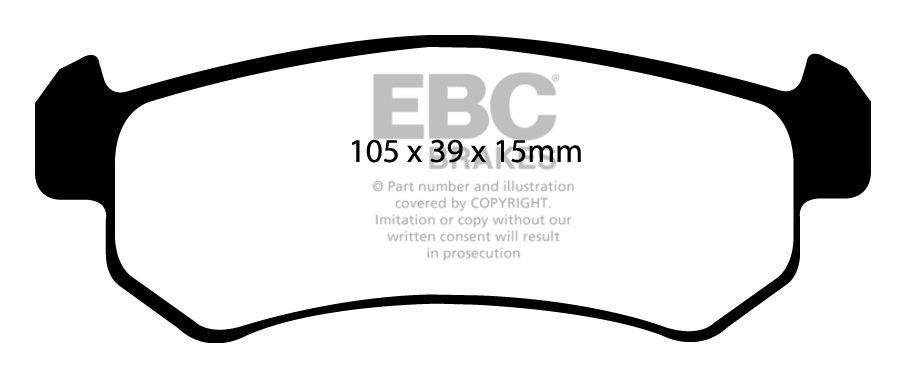 EBC Brakes CHEVROLET Nubira 1.6 2005-2008 Remblokken achterzijde