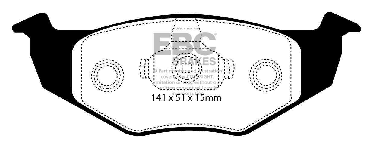 EBC Brakes SEAT Ibiza 1.9 D 99-2002 Remblokken voorzijde