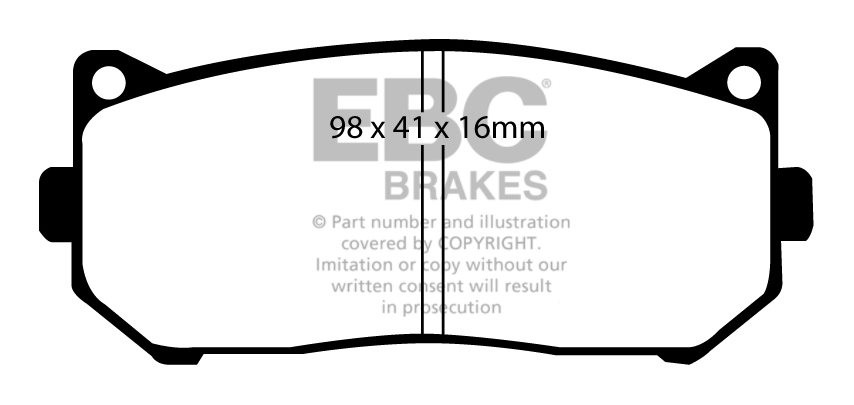 EBC Brakes KIA Clarus 2.0 99-2001 Remblokken achterzijde