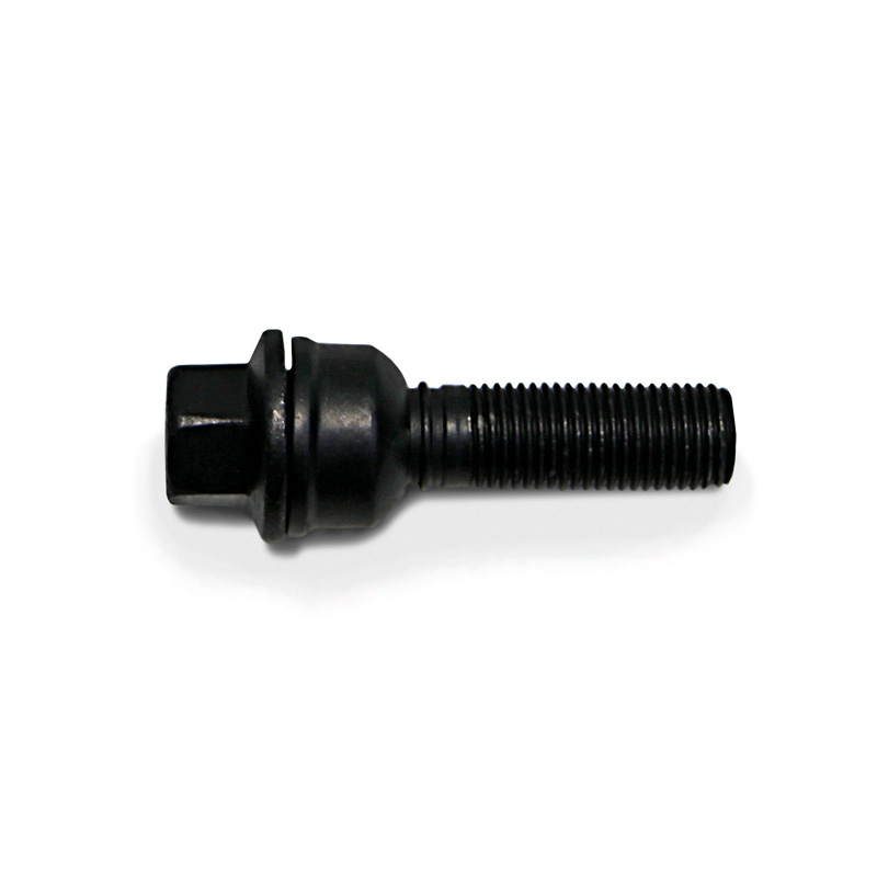 H&R Wielbout bolkonisch met beweegbare ring R14 M14x1.50 - Lengte 30mm - Zwart (bv.  Audi Q3, Q5)
