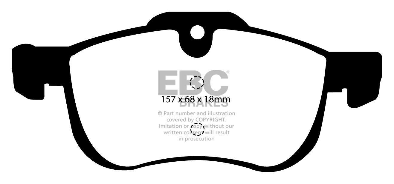 EBC Brakes MG ZT 2.5 (180) 2001-2005 Remblokken voorzijde