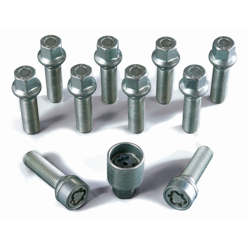 H&R Wielboutenset bolkonisch R14 M14x1.50 - Lengte 57mm - 10 stuks - incl. wielsloten