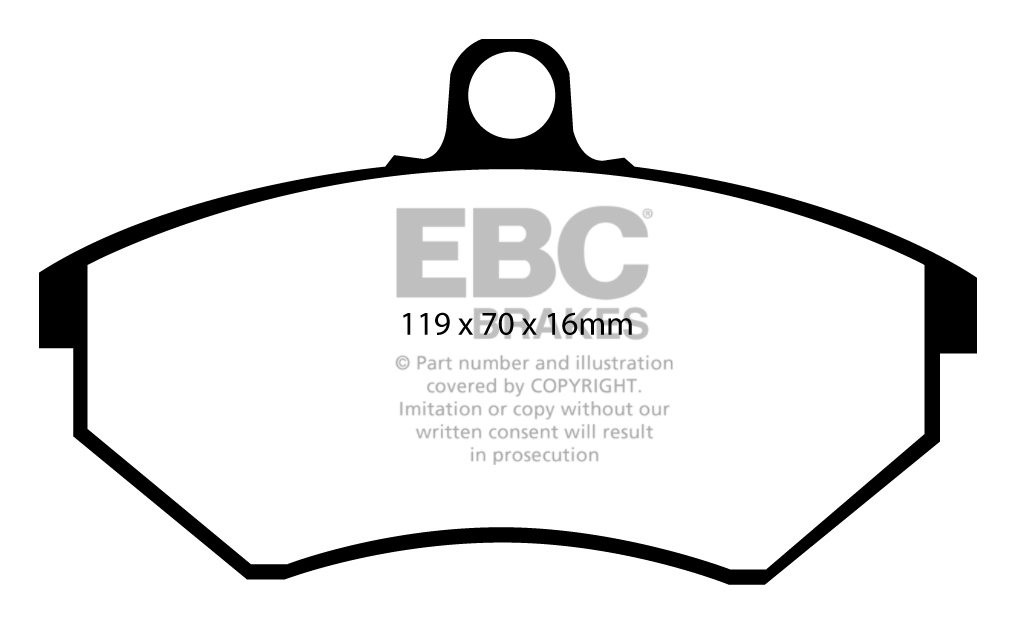EBC Brakes VW BEDRIJFSWAGEN Caddy 1.6 95-96 Remblokken voorzijde