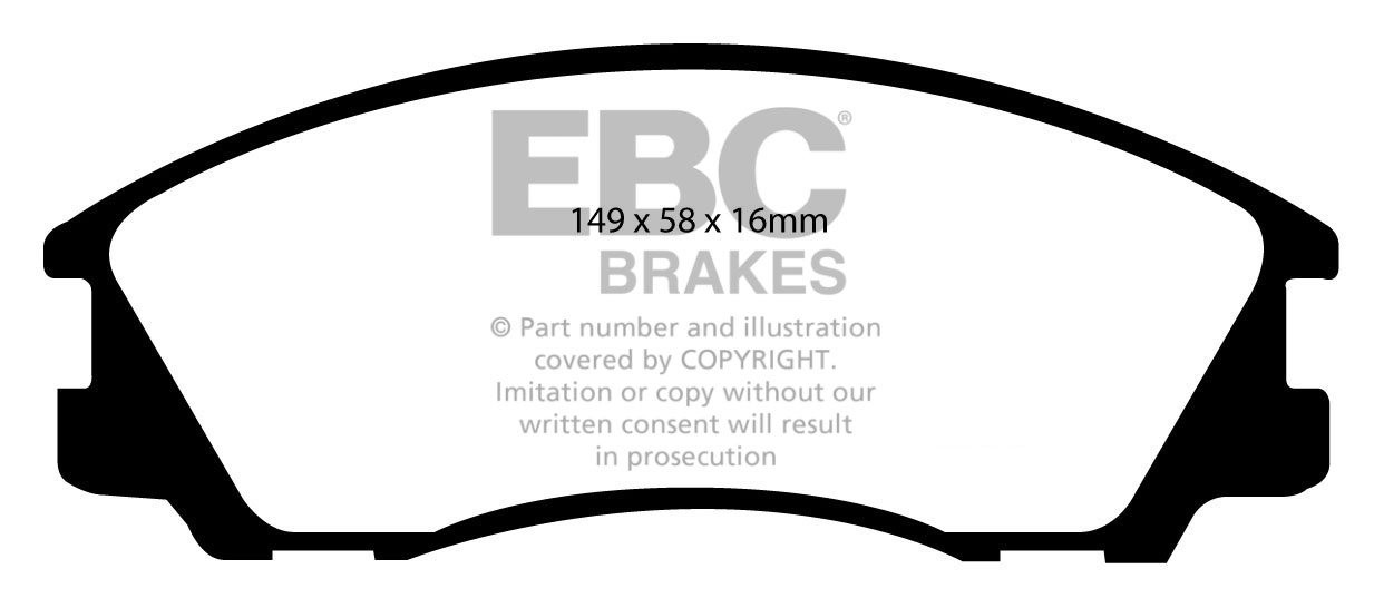 EBC Brakes HYUNDAI Terracan 2.9 TD 2003-2004 Remblokken voorzijd