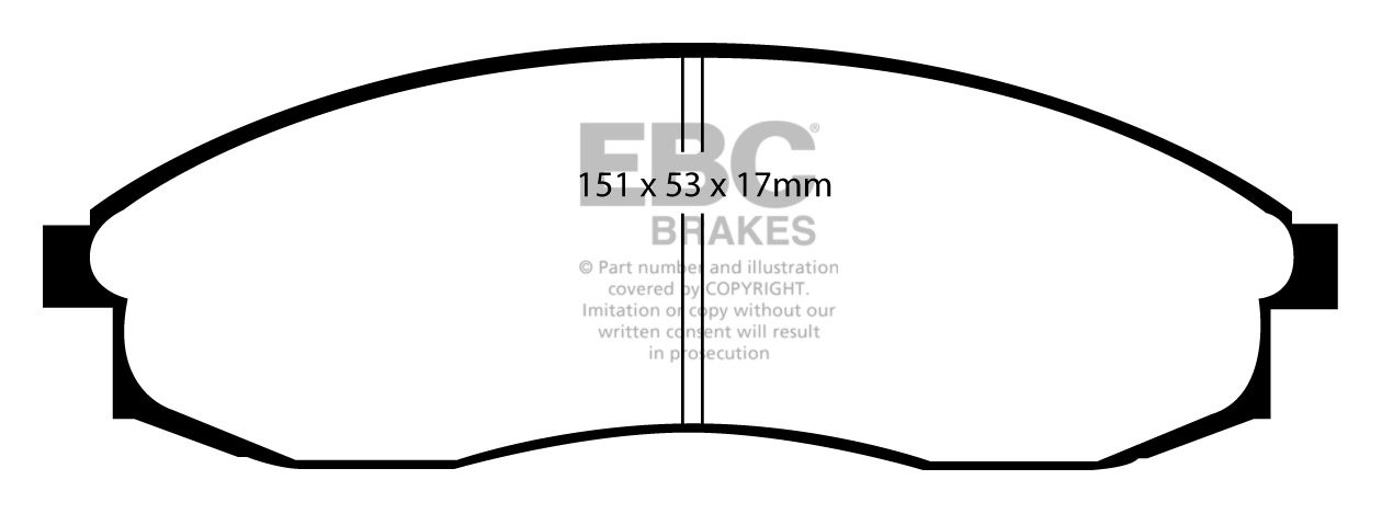 EBC Brakes NISSAN Stagea 2.5 96-2001 Remblokken voorzijde greens