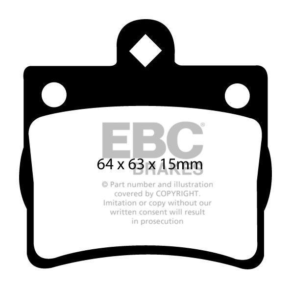 EBC Brakes MERCEDES C-Class (W202) C230 96-2000 Remblokken achte
