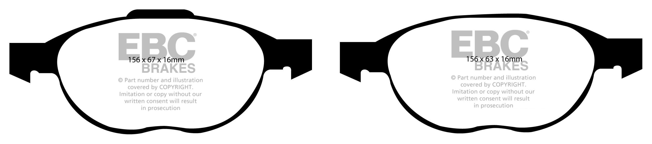 EBC Brakes FORD Kuga 2.5 Turbo 2009-.. Remblokken voorzijde reds