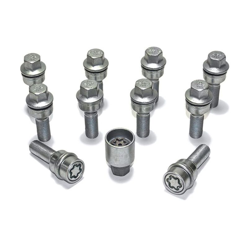 H&R Wielboutenset bolkonisch met beweegbare ring R14 M14x1.50 - Lengte 48mm - 10 stuks (bv.  Audi Q3, Q5) - incl. wielsloten