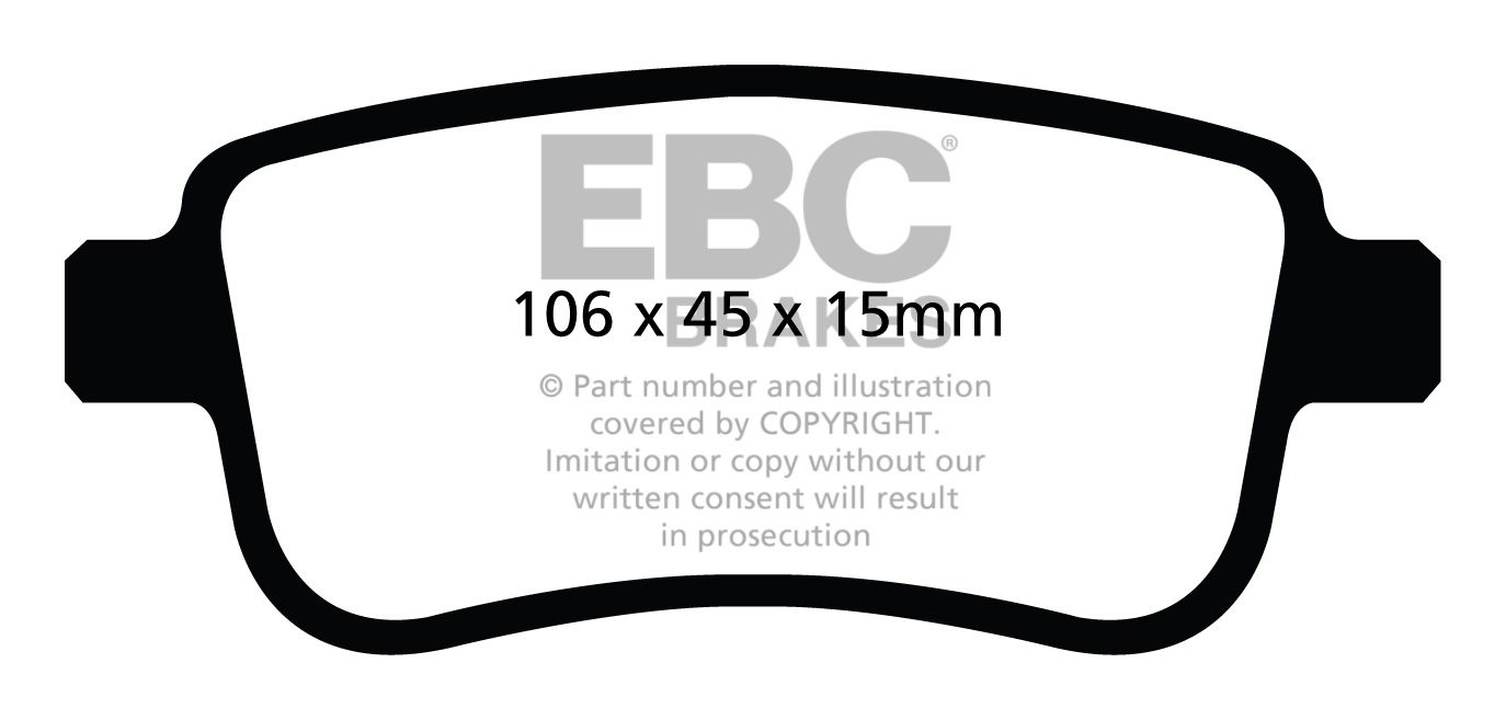 EBC Brakes RENAULT Scenic 1.5 TD (106) 2009-.. Remblokken achter