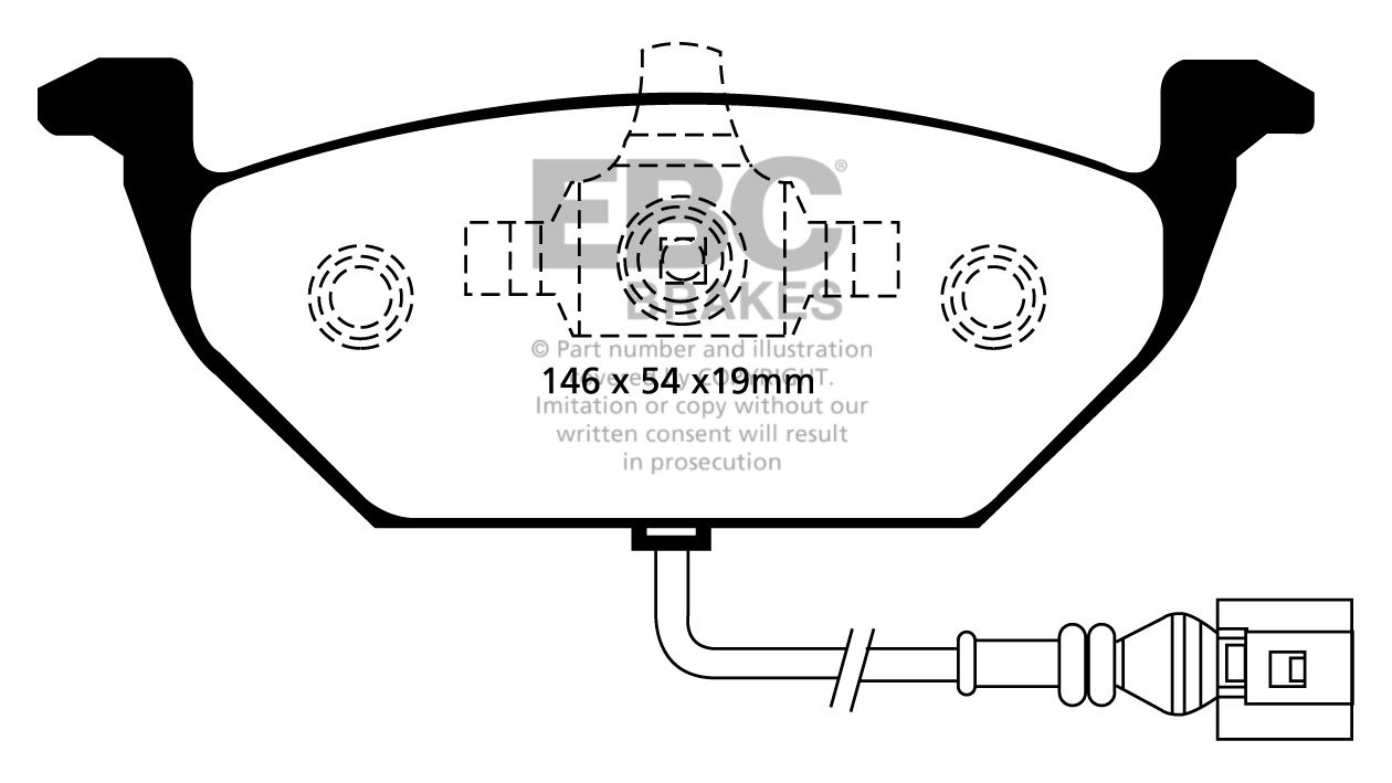 EBC Brakes VW Golf VI 1.4 Turbo -160 2009-.. Remblokken voorzijd