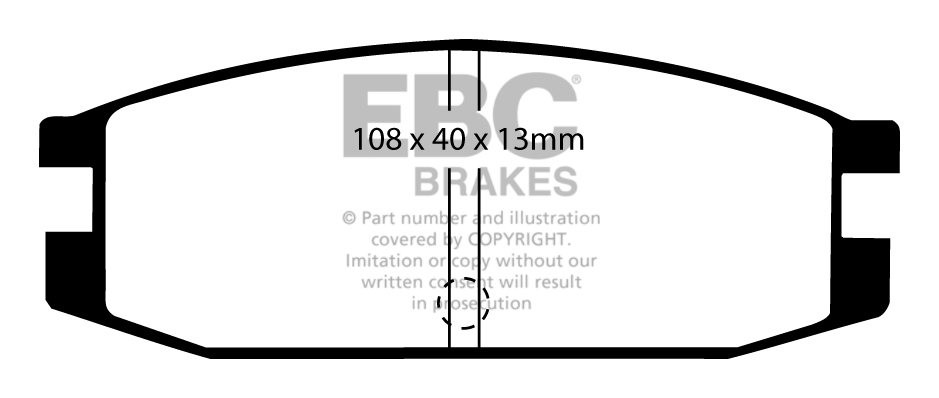 EBC Brakes MITSUBISHI Pajero 2.5 TD (L149) 88-91 Remblokken acht