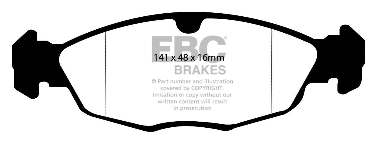 EBC Brakes OPEL Tigra 1.6 94-2001 Remblokken voorzijde