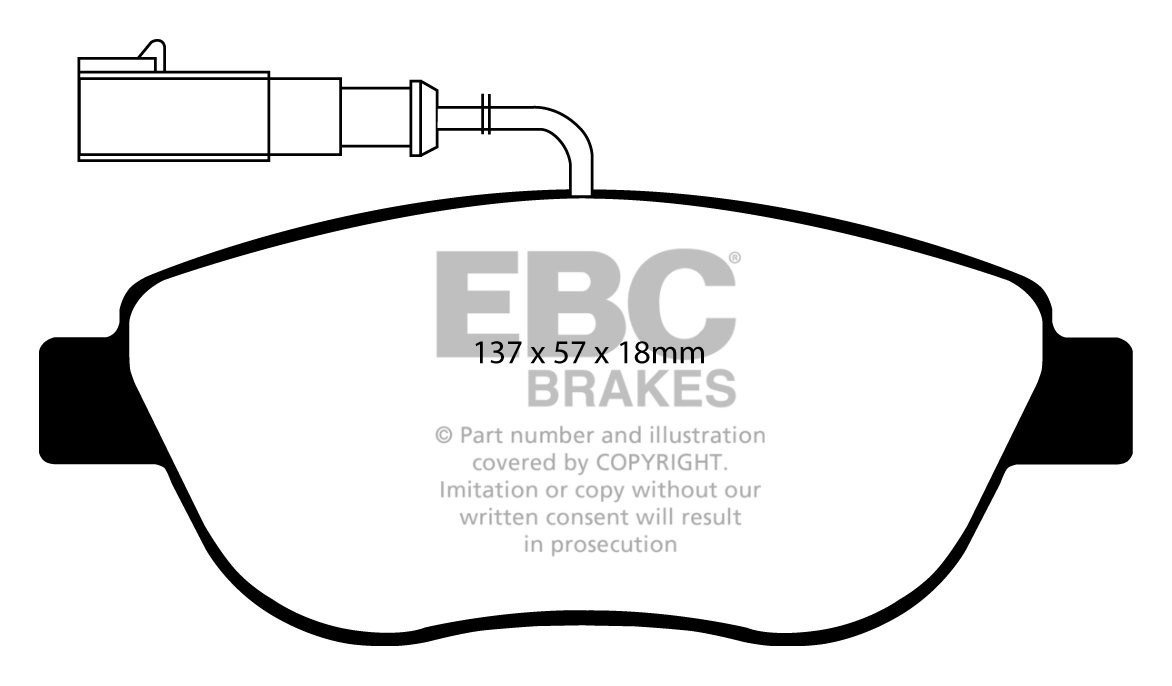 EBC Brakes FIAT Stilo Multiwagon 1.9 TD (80) 2003-2007 Remblokke