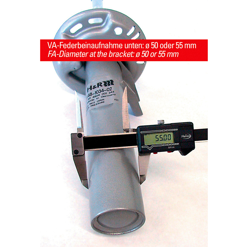 H&R Cupkit Sport  Skoda Octavia/Superb/Volkswagen Passat 2/4WD 2004- Vanaf 1066kg VA-Last/1031kg AA-Last Ø50mm VA55/AA40mm