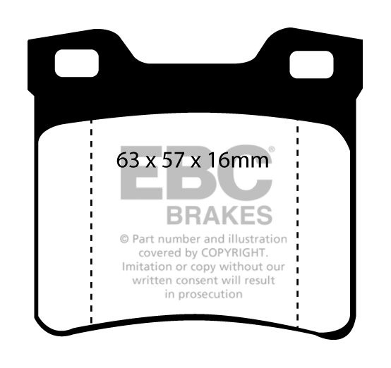 EBC Brakes PEUGEOT 406 Coupe 3.0 97-2004 Remblokken achterzijde