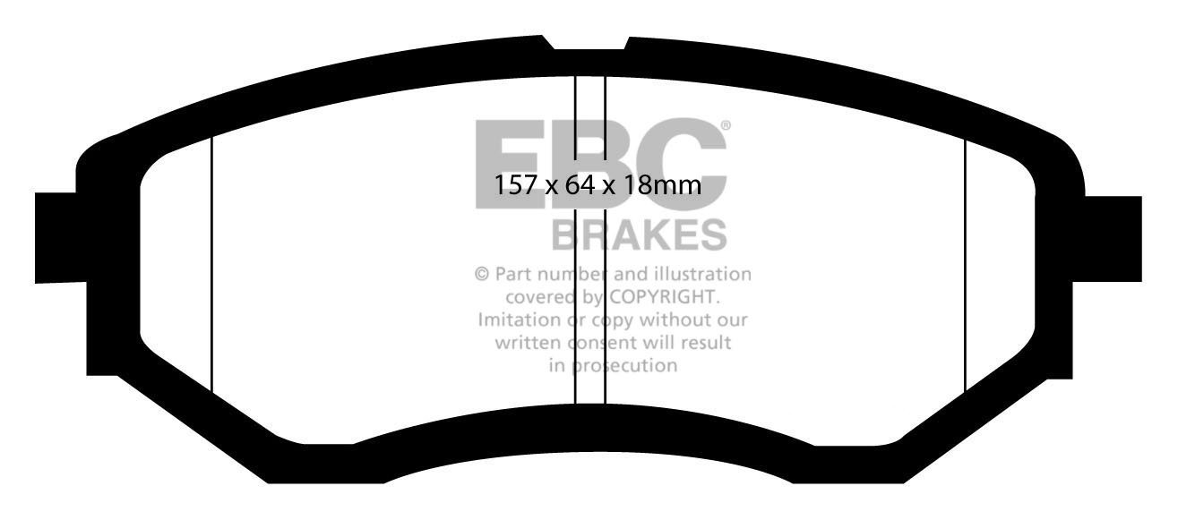 EBC Brakes SUBARU Tribeca 3.0 2005-2008 Remblokken voorzijde red