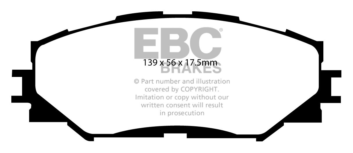 EBC Brakes TOYOTA Auris 1.4 TD 2006-.. Remblokken voorzijde
