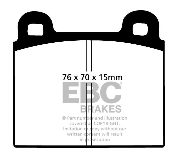 EBC Brakes OPEL Commodore 2.8 67-71 Remblokken voorzijde greenst