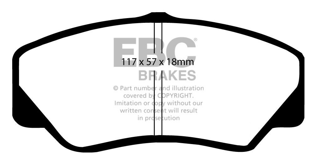 EBC Brakes FORD BEDRIJFSWAGEN Transit 80 86-91 Remblokken voorzi
