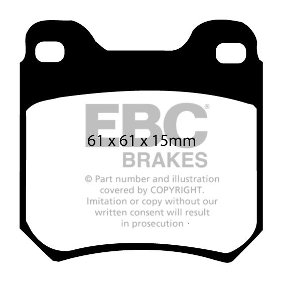 EBC Brakes SAAB 900 2.5 96-98 Remblokken achterzijde greenstuff