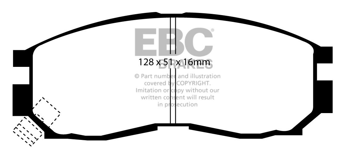 EBC Brakes MITSUBISHI Eclipse 2.4 98-99 Remblokken voorzijde gre
