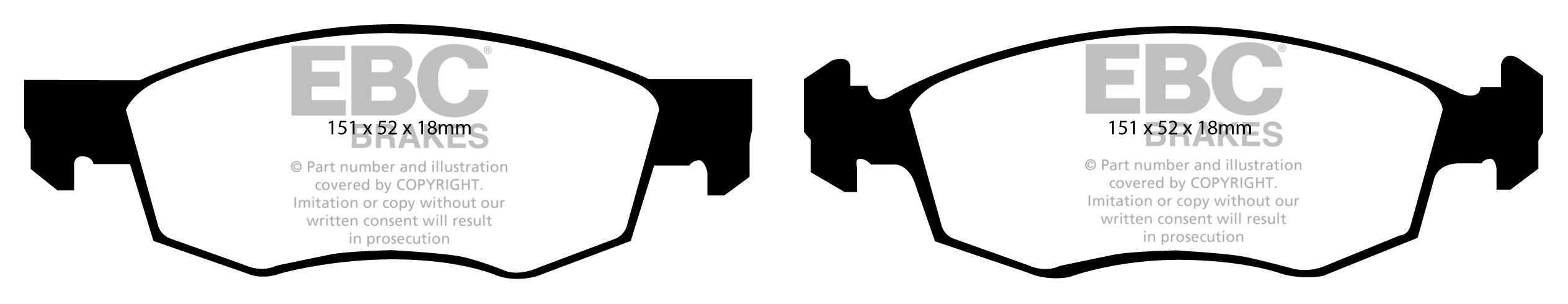EBC Brakes FIAT Doblo 1.3 D 2004-2005 Remblokken voorzijde green