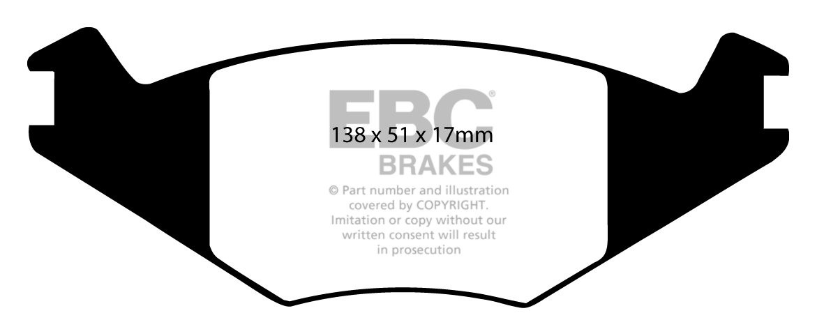 EBC Brakes VW Polo 86C 1.4 D 90-94 Remblokken voorzijde greenstu