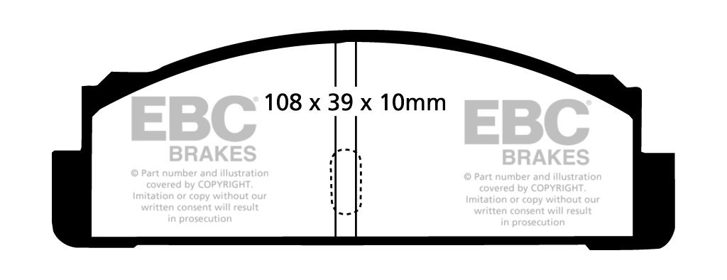 EBC Brakes FSO Polonez 1.9 D 94-2002 Remblokken achterzijde