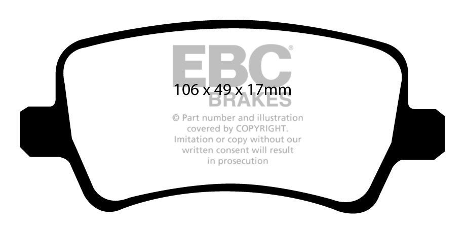 EBC Brakes VOLVO S80 2.0 Turbo T5 (Elec H/B) 2010-.. Remblokken