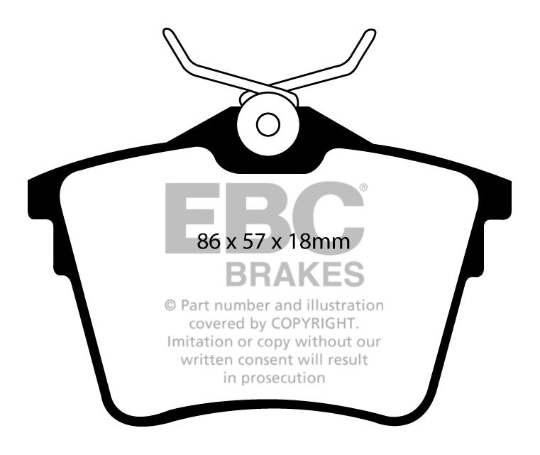 EBC Brakes PEUGEOT 607 2.0 TD 2005-2010 Remblokken achterzijde