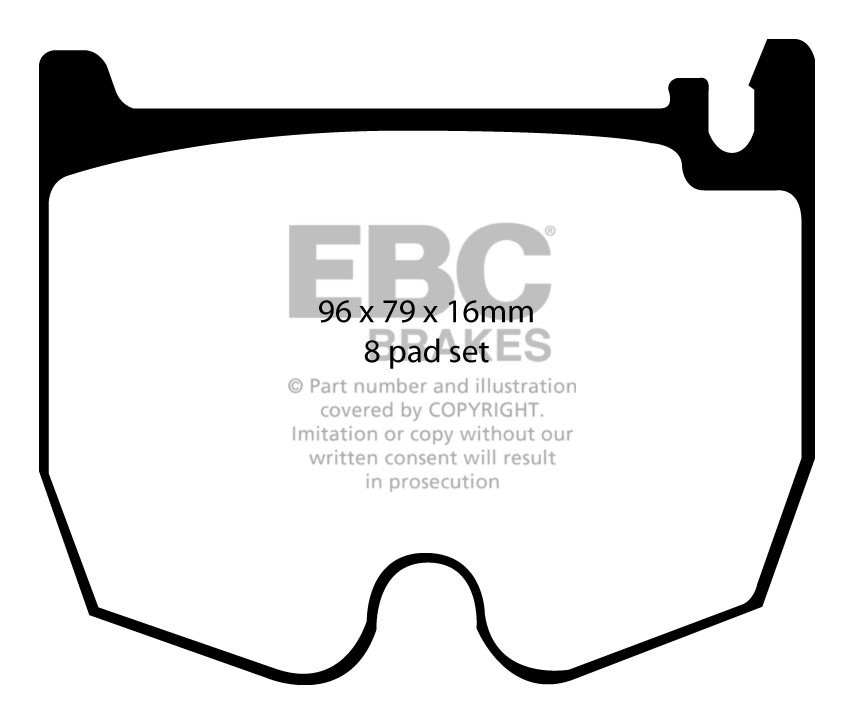 EBC Brakes MERCEDES SL-Class (R230) SL55 AMG 2002-2006 Remblokke