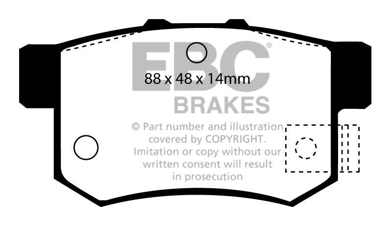 EBC Brakes HONDA Element 2.4 2003-.. Remblokken achterzijde gree