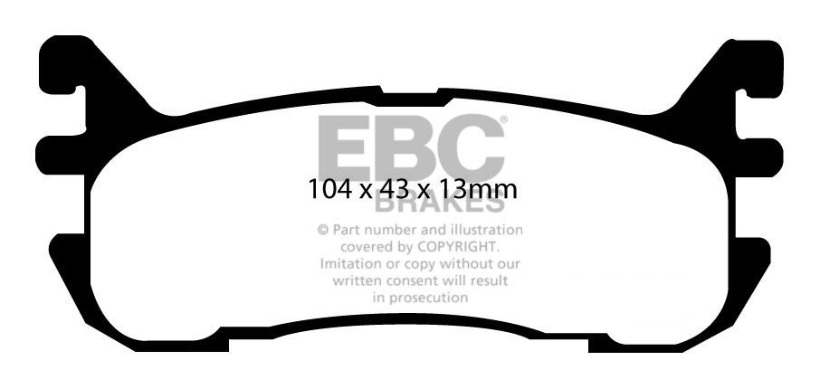 EBC Brakes Mazda 323 2.0 (BA1) 94-98 Remblokken achterzijde