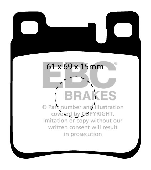 EBC Brakes MERCEDES SL-Class (R129) SL280 96-99 Remblokken achte